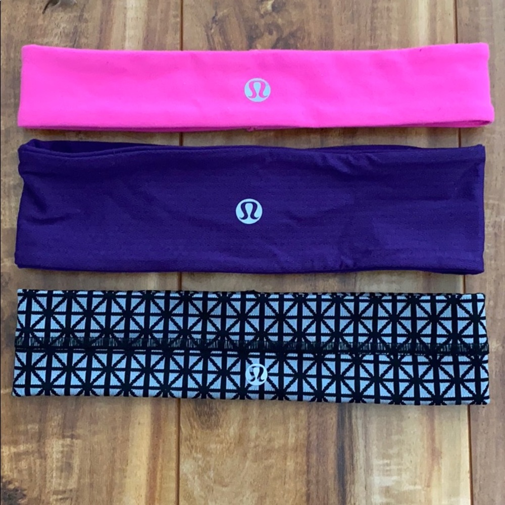 3 lulu lemon headbands